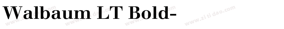 Walbaum LT Bold字体转换